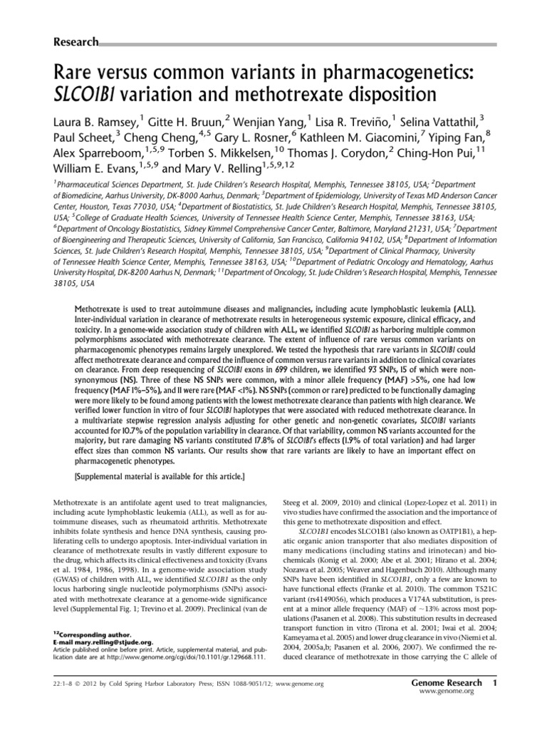 2012_Laura B. Ramsey_Rare Versus Common Variants in Pharmacogenetics ...