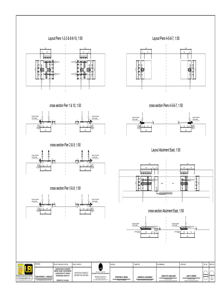 C715-120A Adaptation of Risers at Abutment East and Piers-Model | PDF