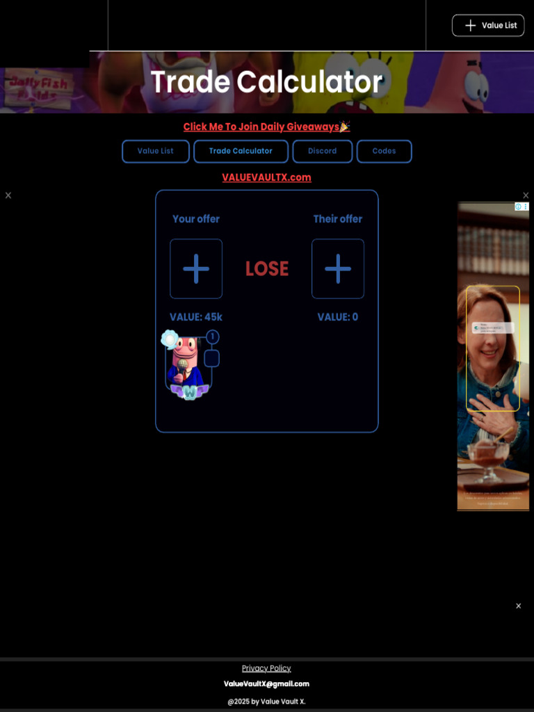 Trade Calculator Value Vault X | PDF