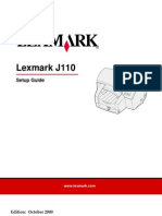 Lexmark J110 Setup Guide