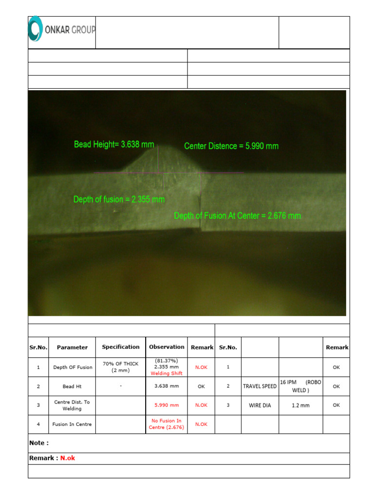 Linear Weld Sample-1 (2) | PDF