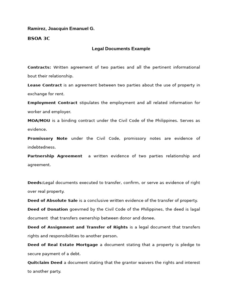 Legal Documents | PDF