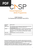 CASP Checklist for Qualitative Research | PDF | Focus Group | Methodology