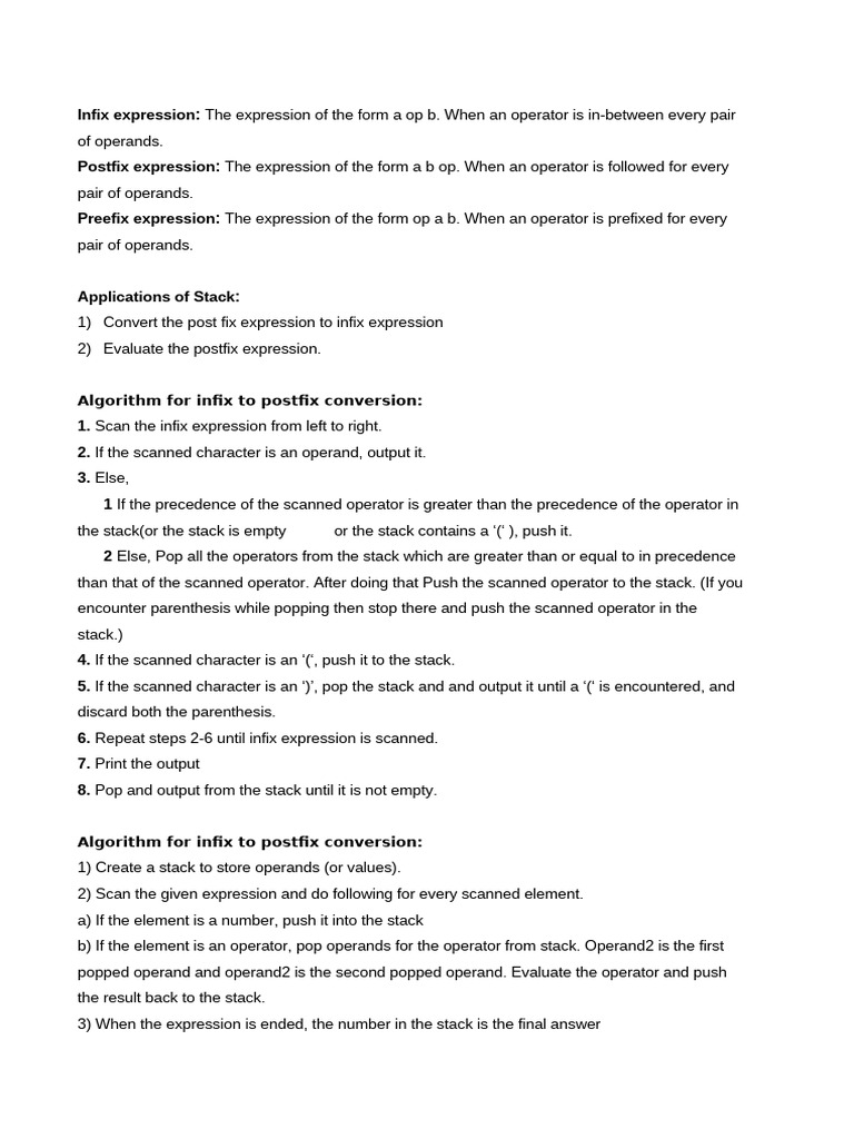Applications of Stack | PDF