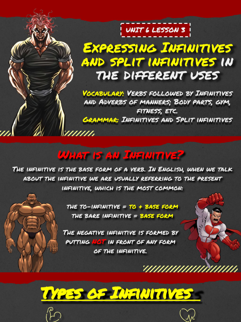 B2 U6L3 Expressing Infinitives and Split Infinitives in the Different ...