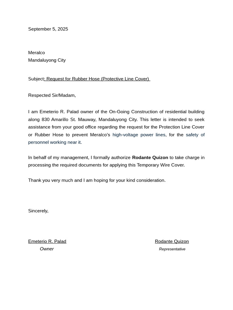 Letter of Request for Excavation | PDF
