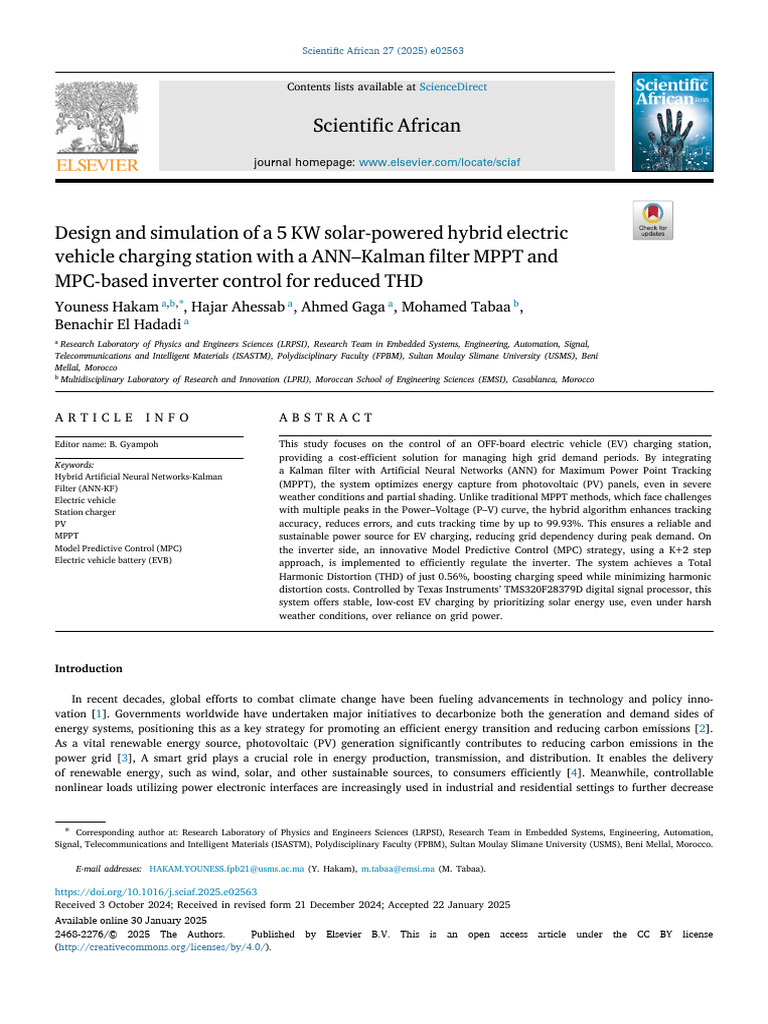 Design and Simulation of a 5 KW Solar-powered Hybrid Electric | PDF ...