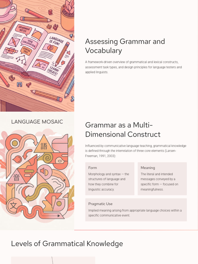 Assessing Grammar and Vocabulary | PDF | Semantics | Word