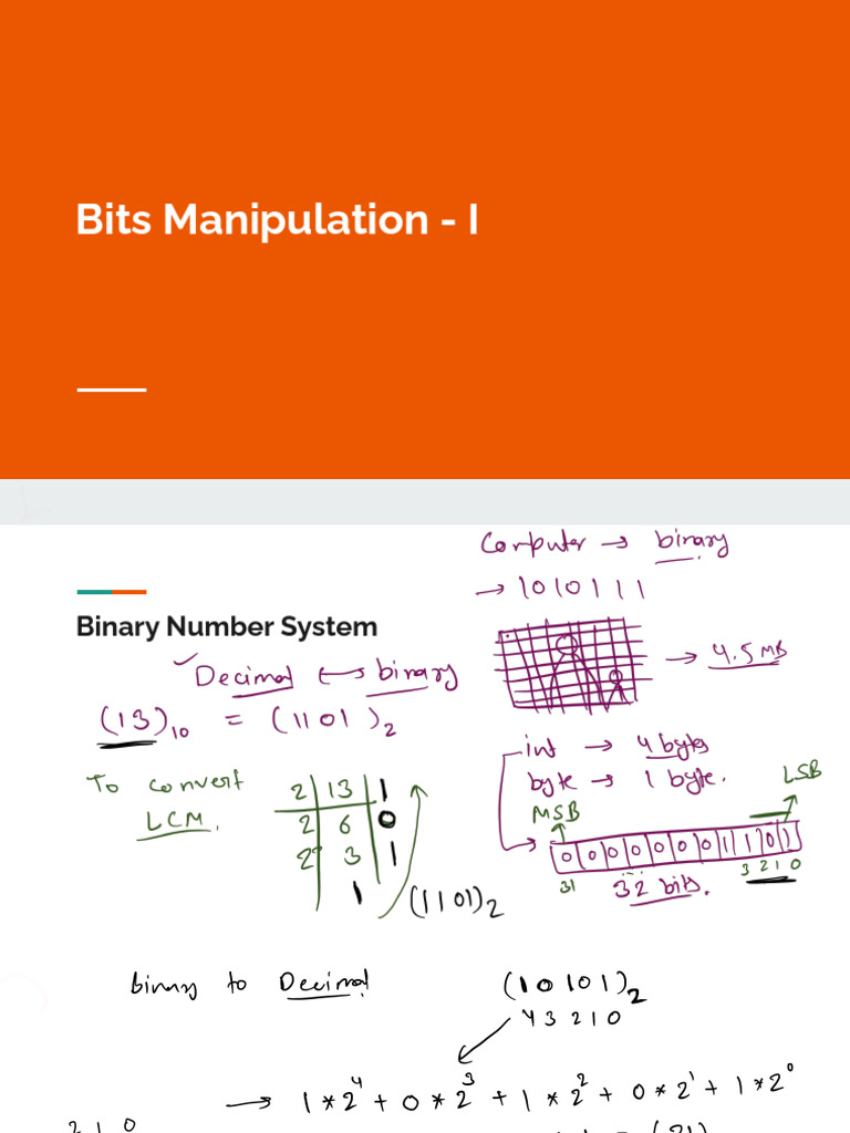 Bit Manipulation 1 | PDF