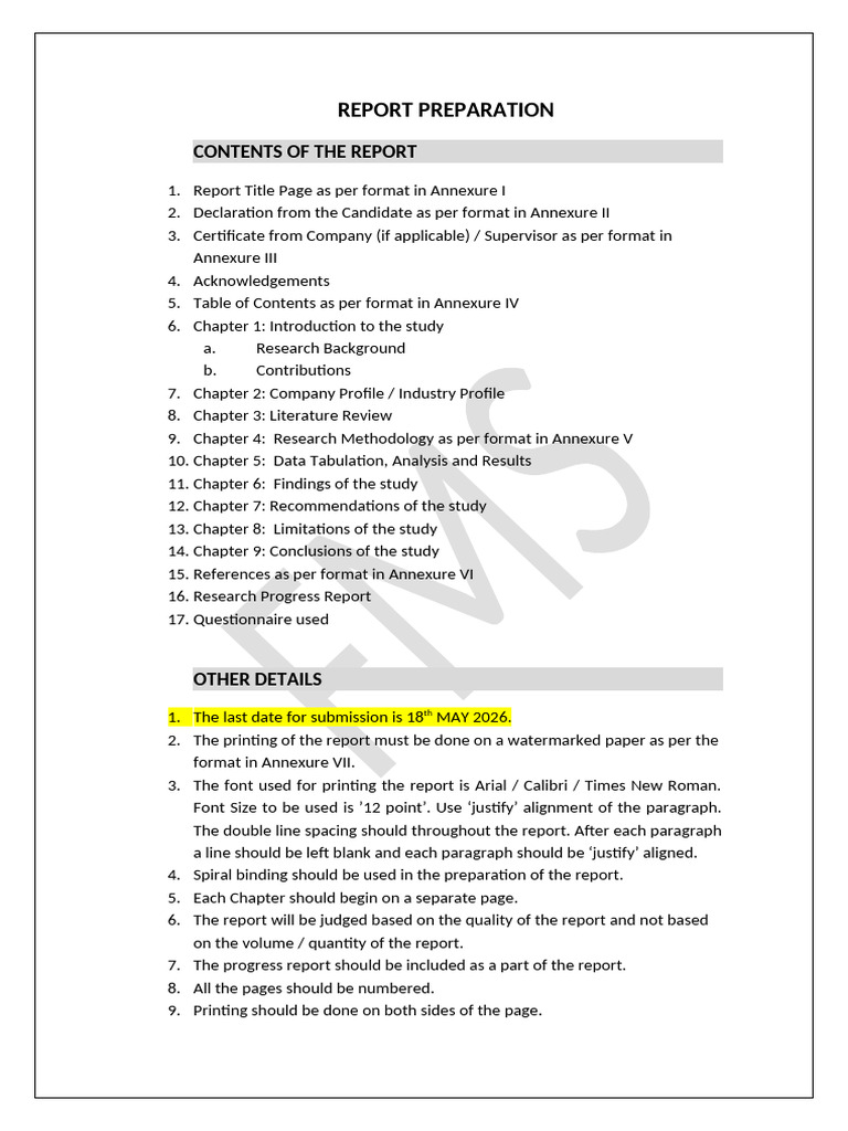 Applied Elective Report - Format 2026 | PDF | Methodology | Sampling ...
