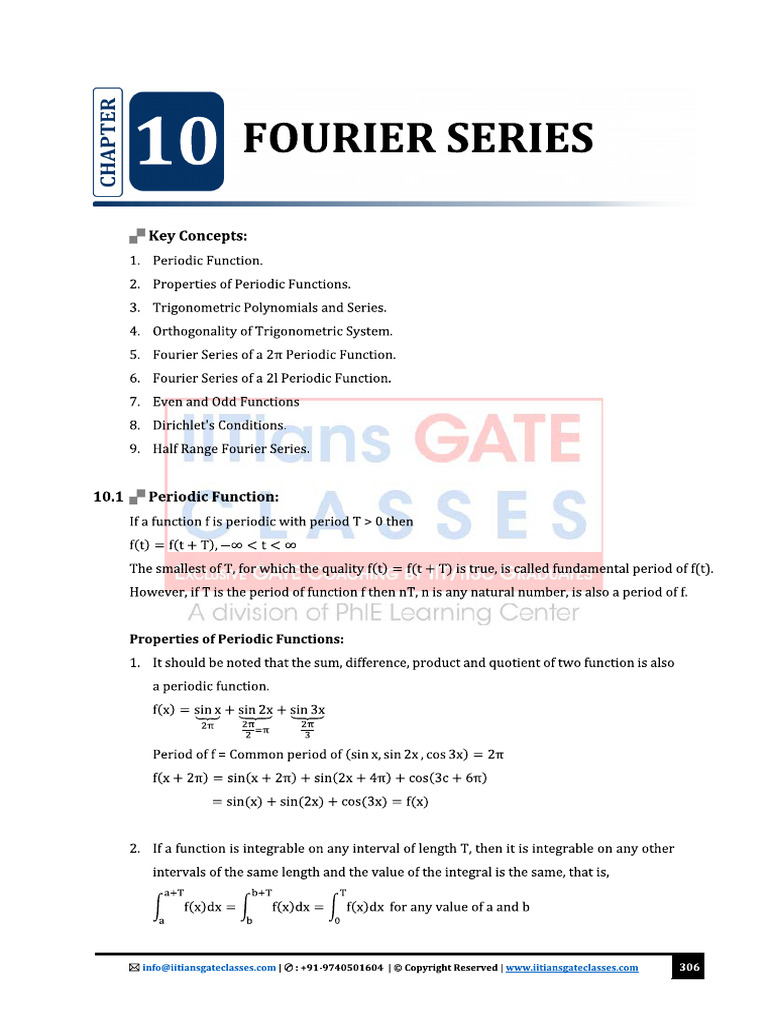 Chapter 10_ Fourier Series | PDF
