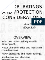 Motor Rating and Protection Considerations