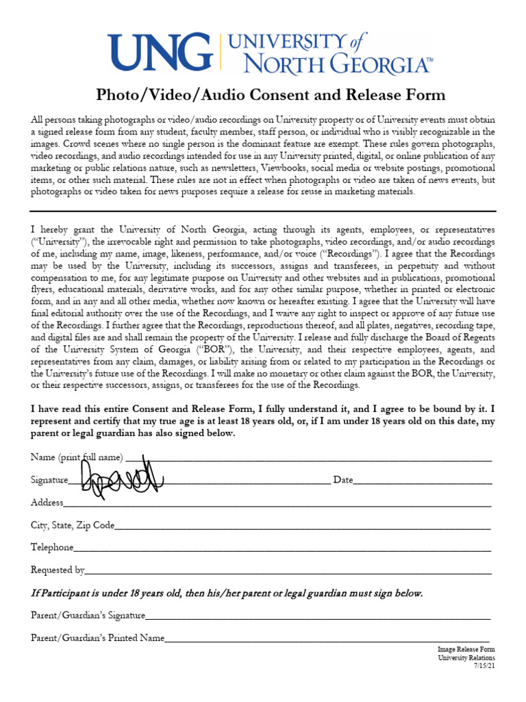 Multimedia Release Form | PDF | Photograph