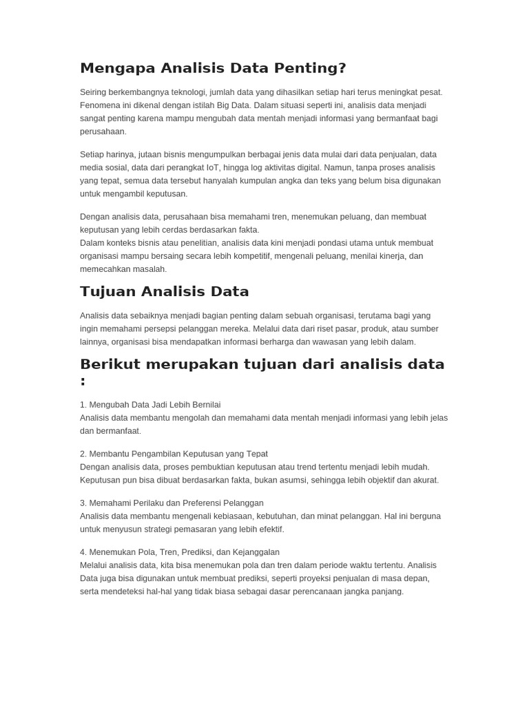 Analisis Data | PDF