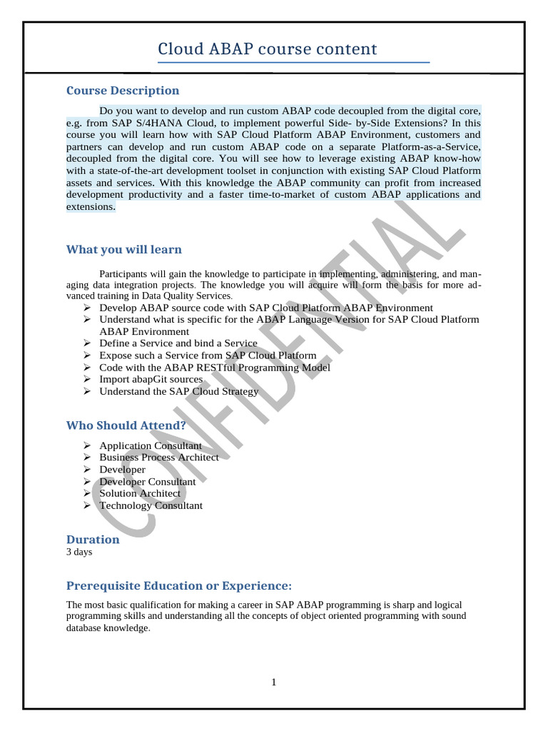 Abap Cloud 3 | PDF | Cloud Computing | Computing