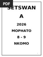 Setswana Numbers and Days Guide | PDF