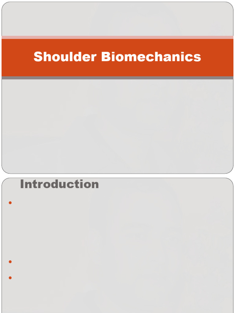 Shoulder Complex Biomechanics | PDF | Anatomical Terms Of Motion | Shoulder