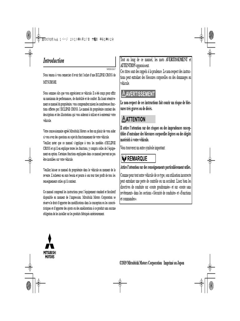20 Eclipse Cross French 9290K176 | PDF