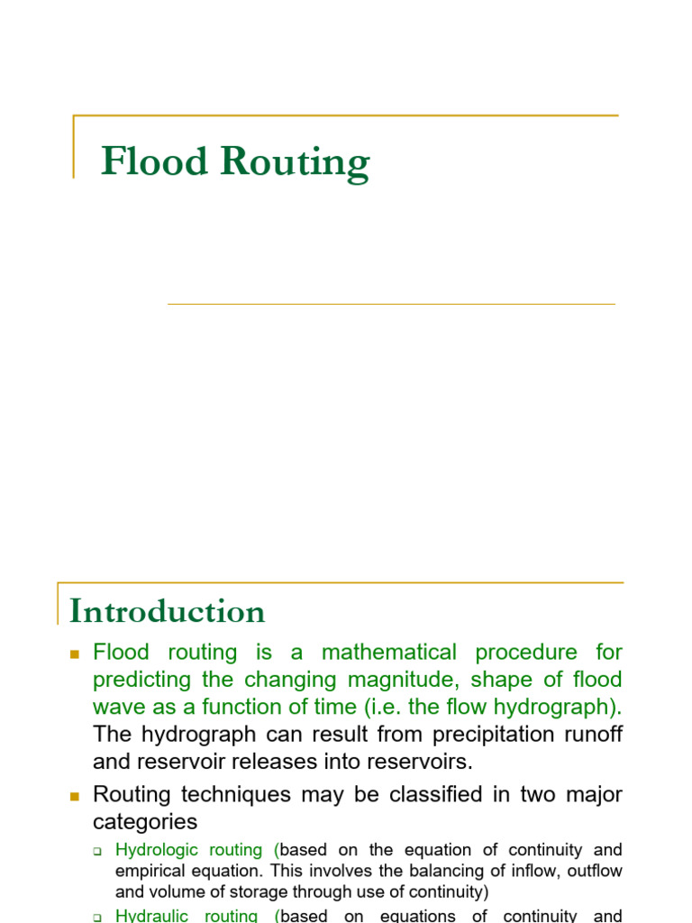 16 PG Flood Routing Modified | PDF | Discharge (Hydrology) | Earth Sciences