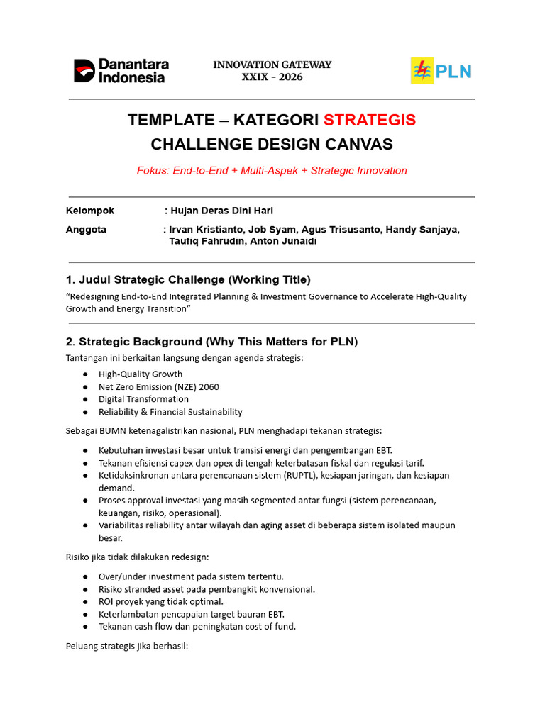 Contoh Strategic Challenges | PDF