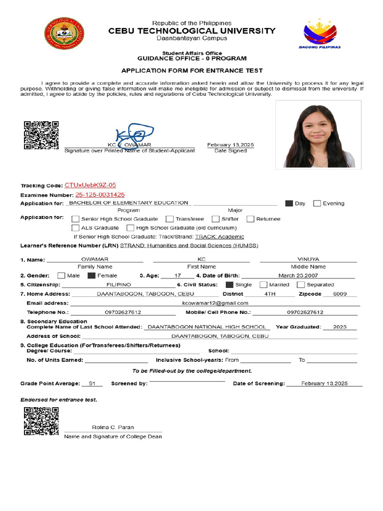 Application Form (1) | PDF