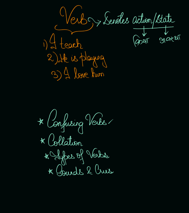 Verb Handwritten Notes Class-01 (2) | PDF