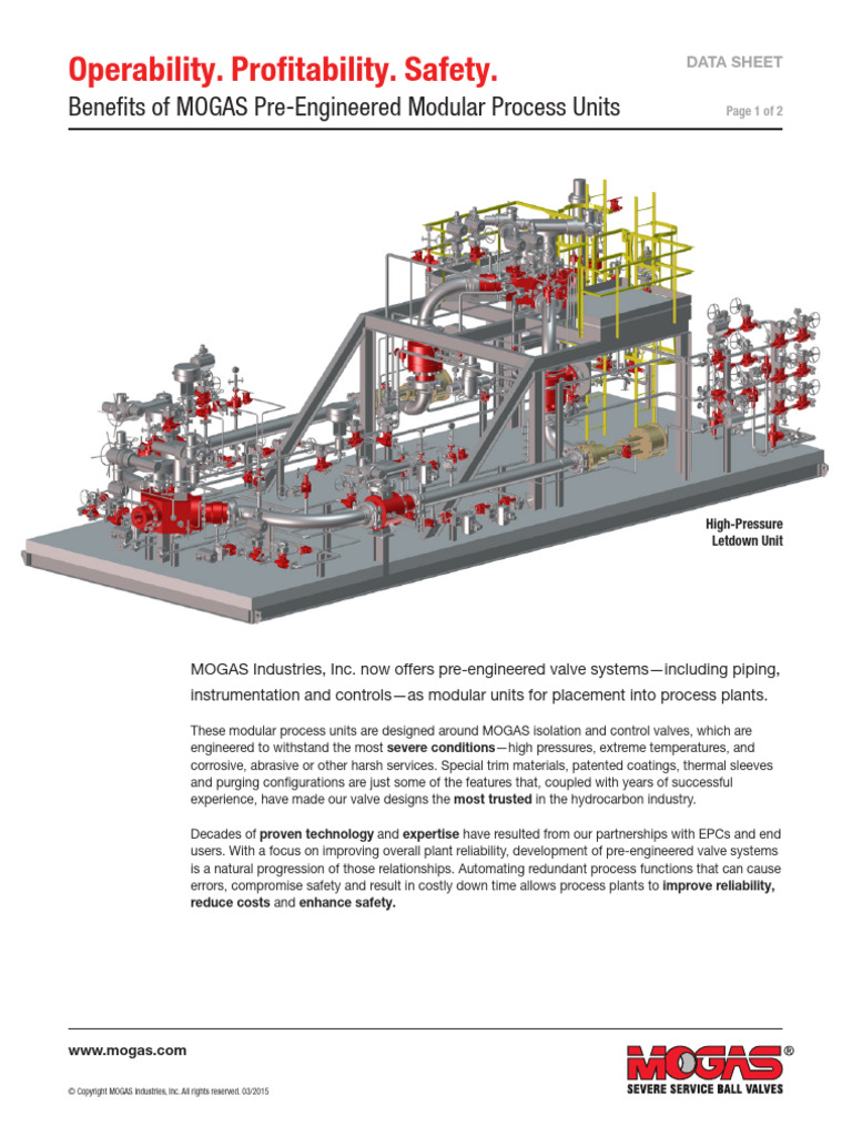 Mogas Data Sheet - Modular Process Units - PFLDS | PDF | Automation ...