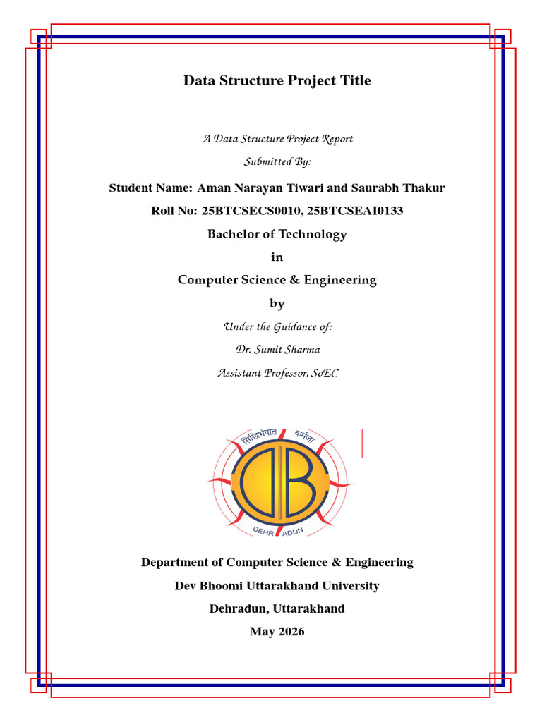 Data Structure Project Title 2 (3) | PDF | Databases | Client–Server Model