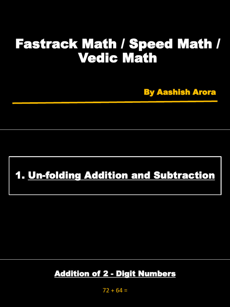 Speed Maths Vedic Maths Without Annotation | PDF