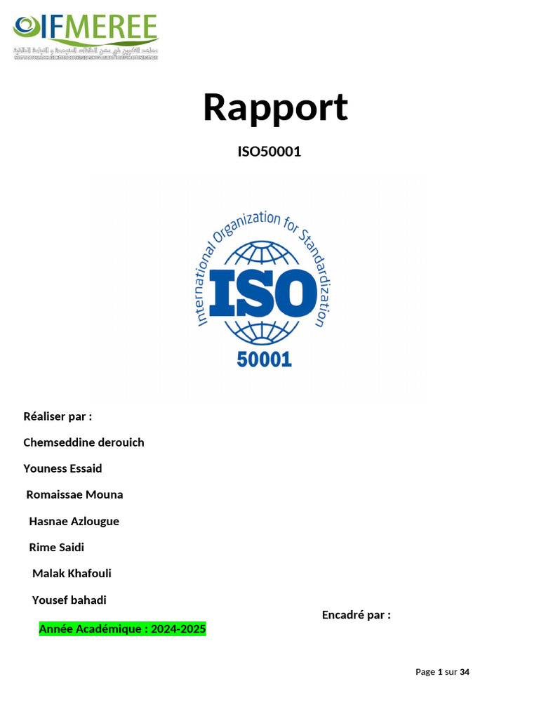 Rapport Iso | PDF | Efficacité énergétique | Audit