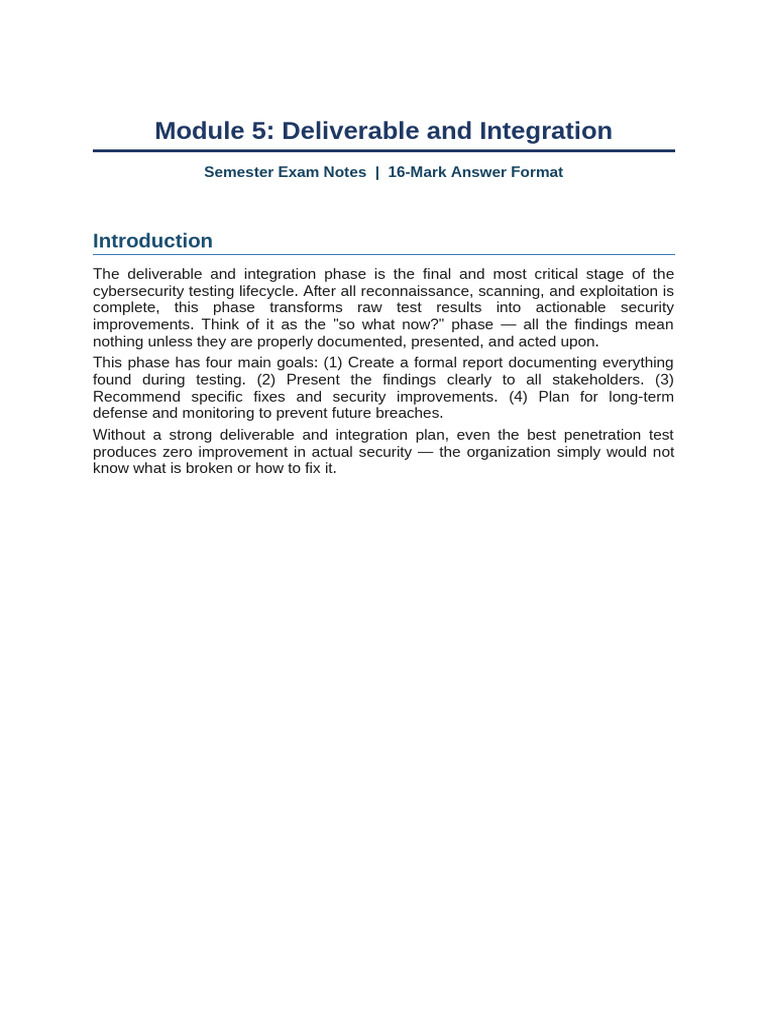 EH Module5 ExamNotes | PDF | Computer Security | Security