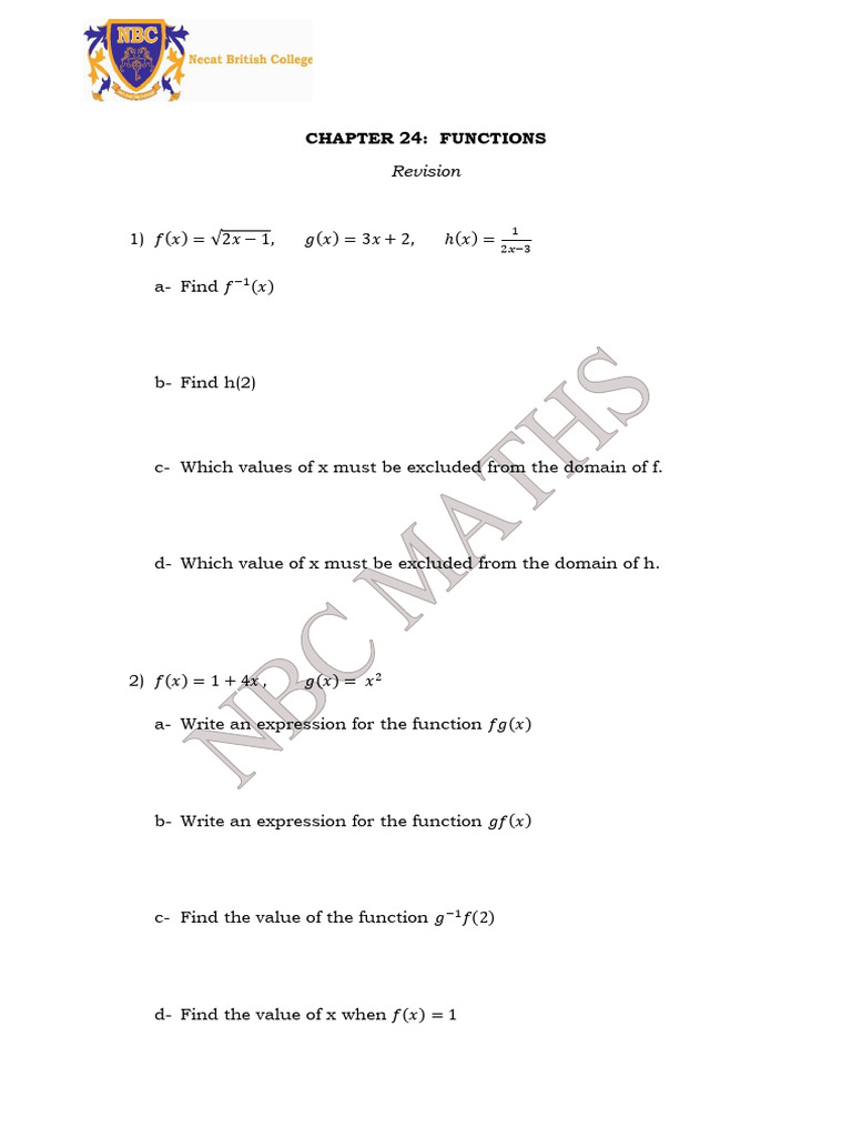 NBC Functions Rev Yr12-13 With Watermark Copy | PDF