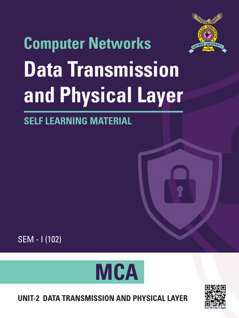 MCA Computer Networks Unit 2 Data Transmission and Physical Layer | PDF ...