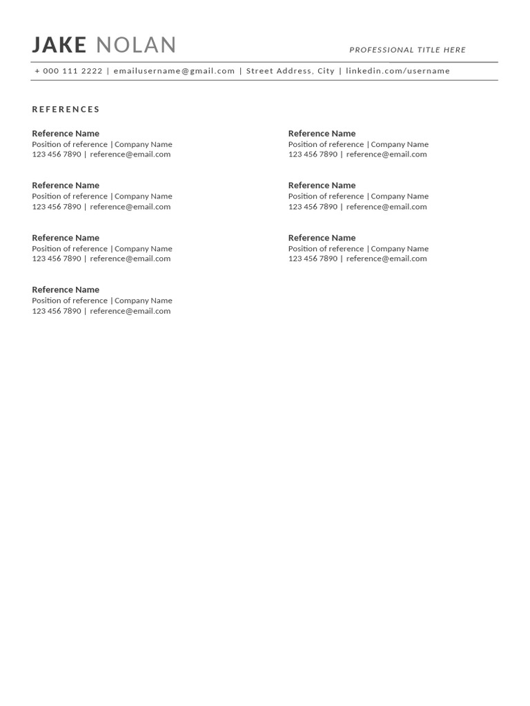 A4 Referrence Page | PDF