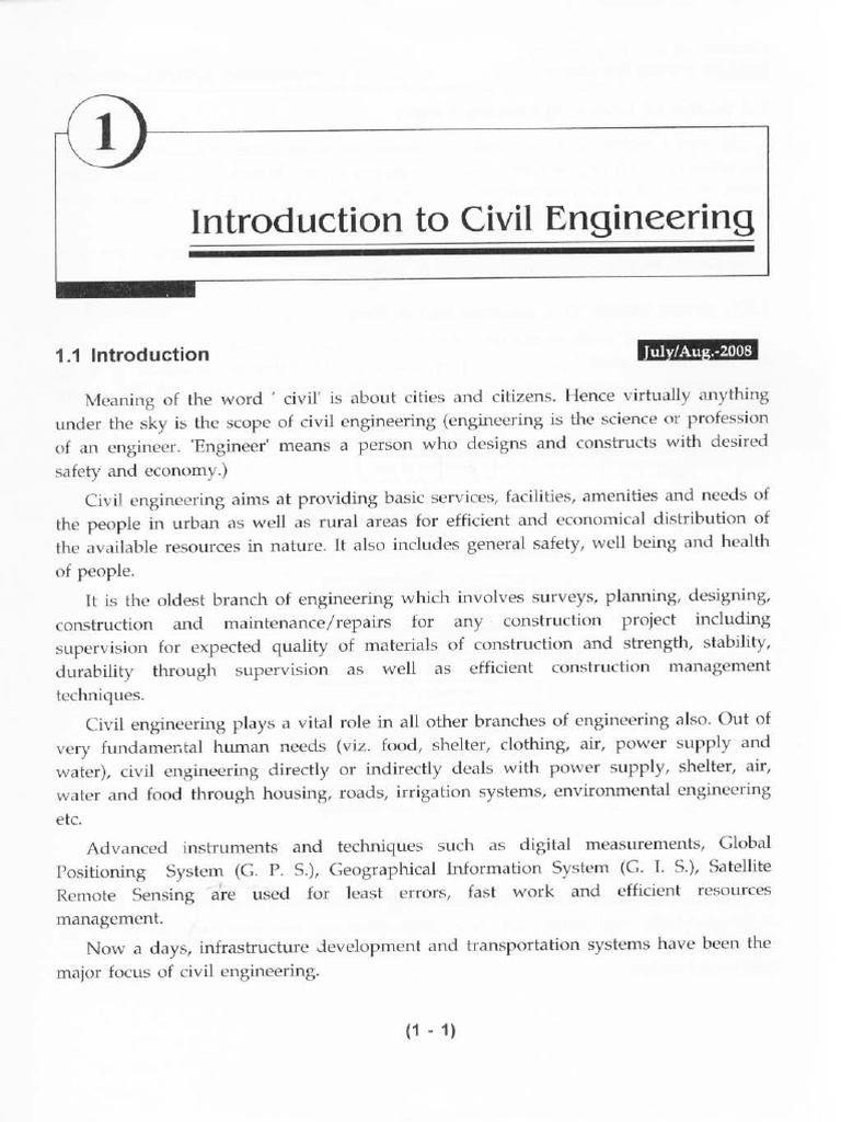 01_Scope of Civil Engineering | PDF