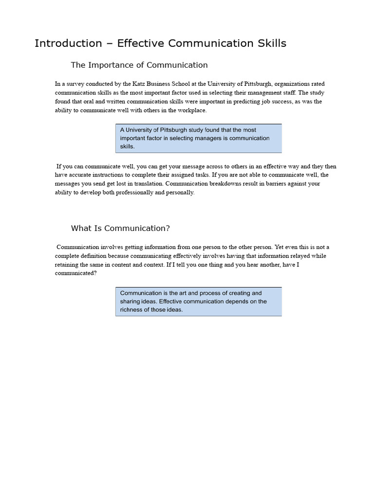 TC Notes Unit 1 | PDF | Communication | Experience