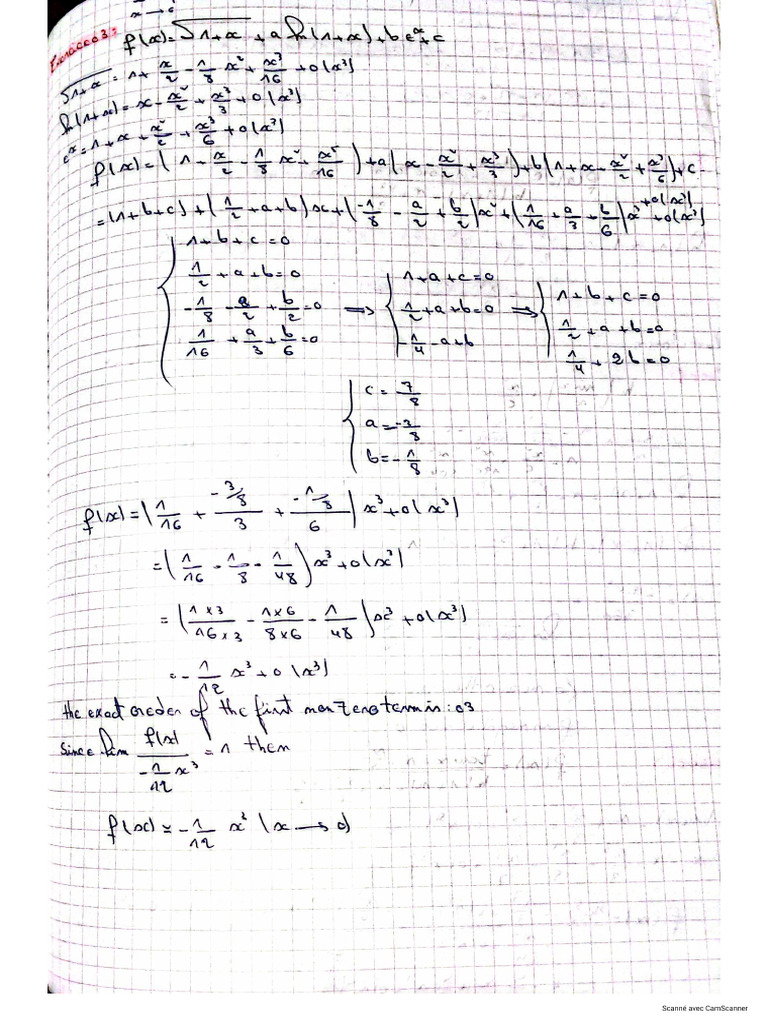 Analyse Td 7 | PDF