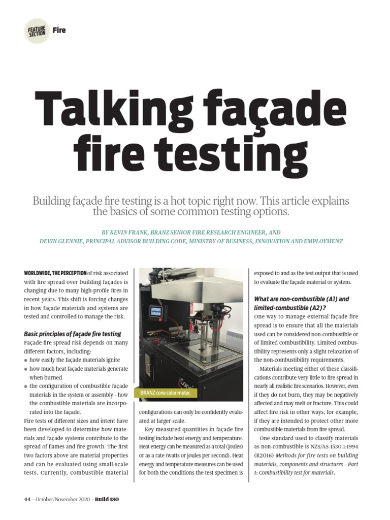 Fire Facade Testing | PDF | Combustion | Heat