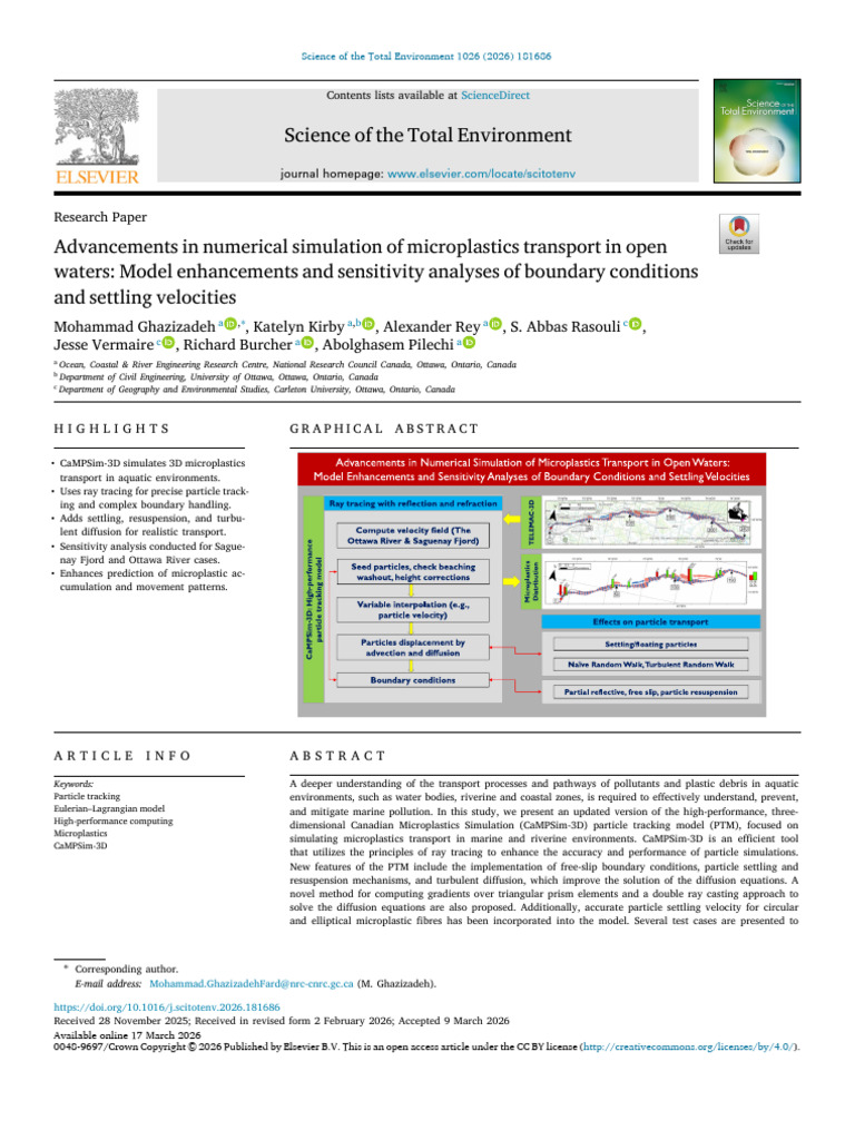Advancements in Numerical Simulation of Microplastics Trans 2026 ...