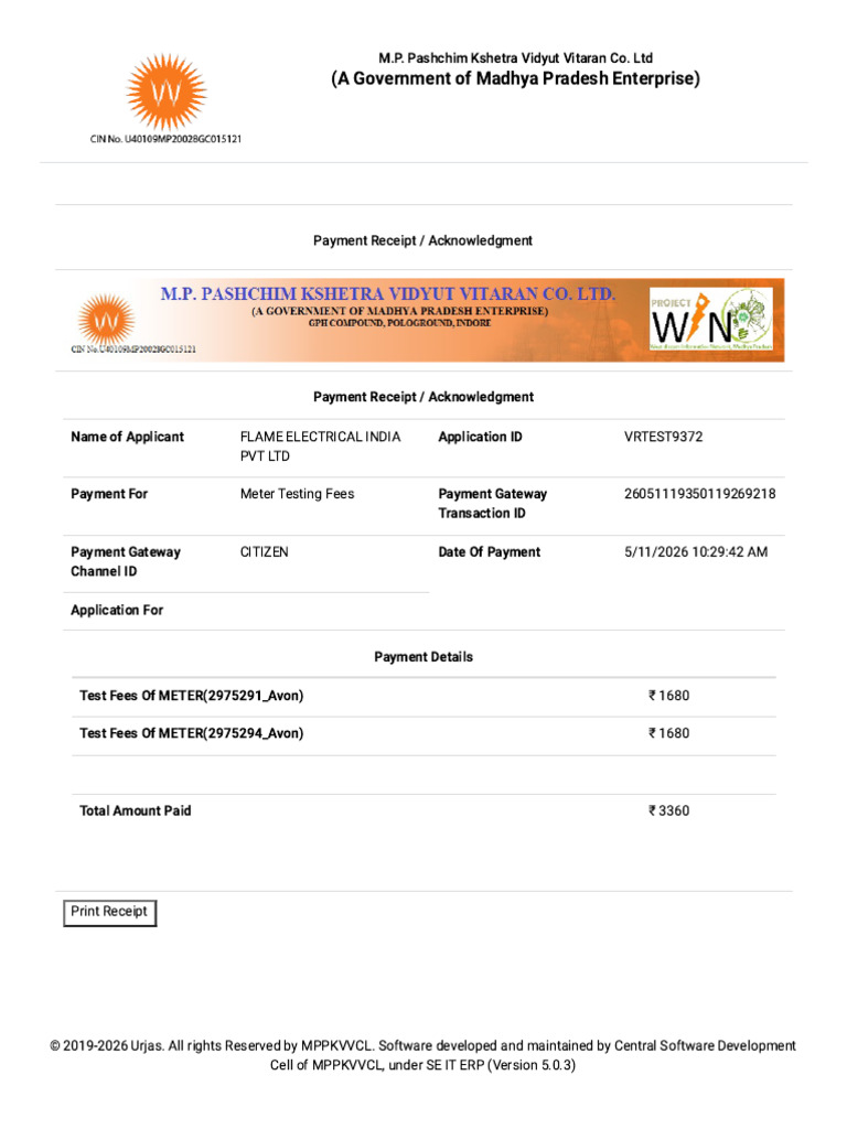 Meter Testing Demand Note Payment | PDF