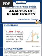 Plane Frame Analysis and Reactions | PDF | Force | Physical Sciences
