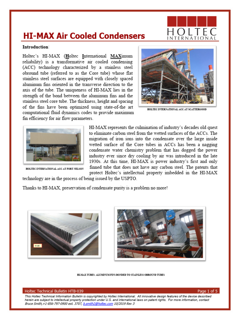 HTB-039-HI-MAX-Air-Cooled-Condensers-Rev-3 | PDF | Corrosion | Steel