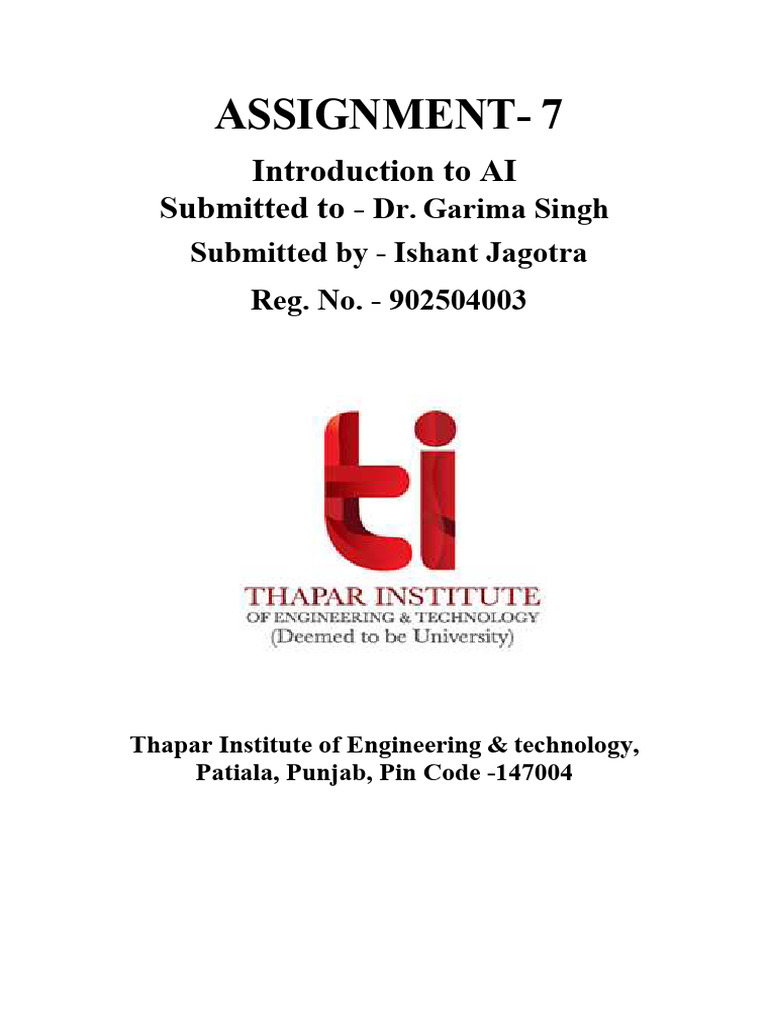 Assignment 7 by IJ | PDF