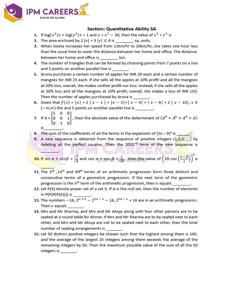 IPM at 2022 Question Paper | PDF | Inoculation
