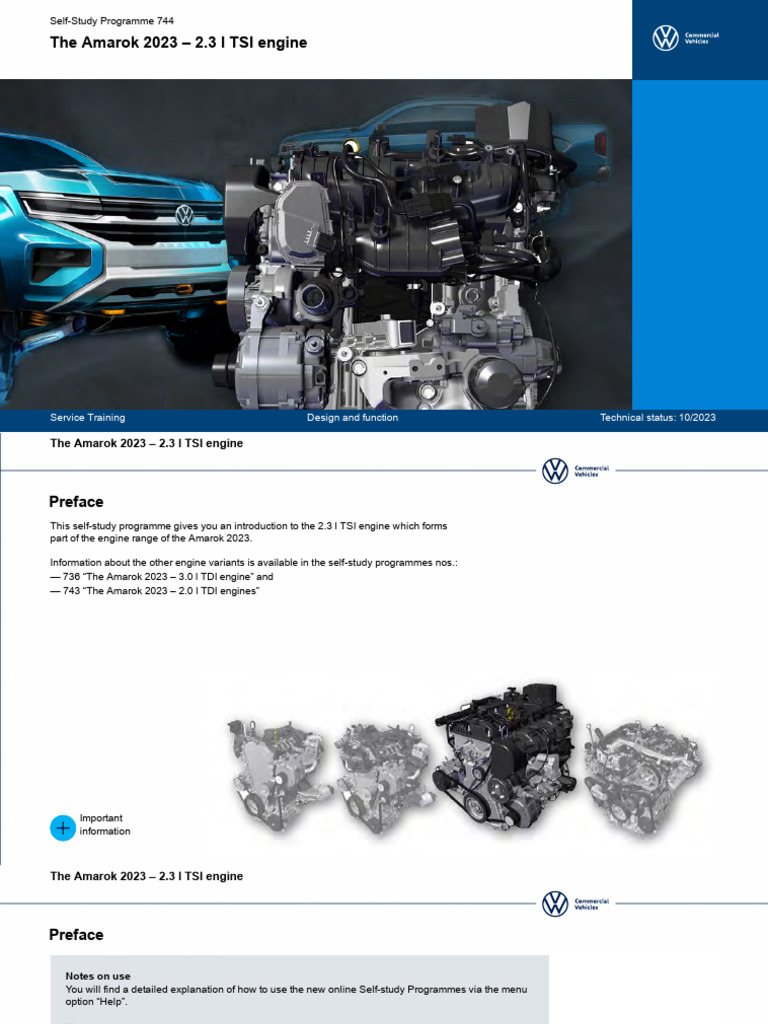2023 AMAROK 2.3 Tsi Engine Eng | PDF | Piston | Fuel Injection