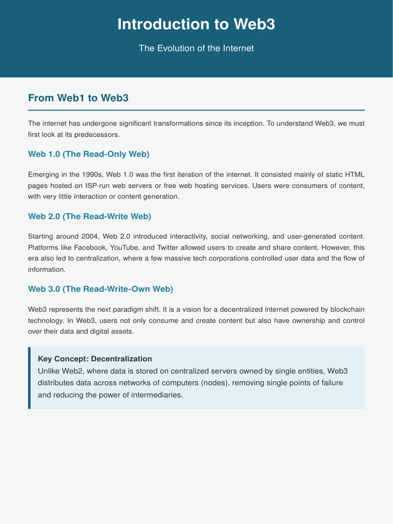 Intro to Web3 | PDF