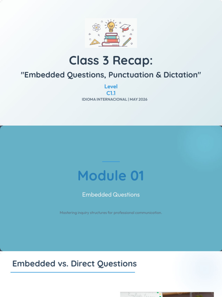 Class 3 Recap Presentation | PDF | Clause | Bracket