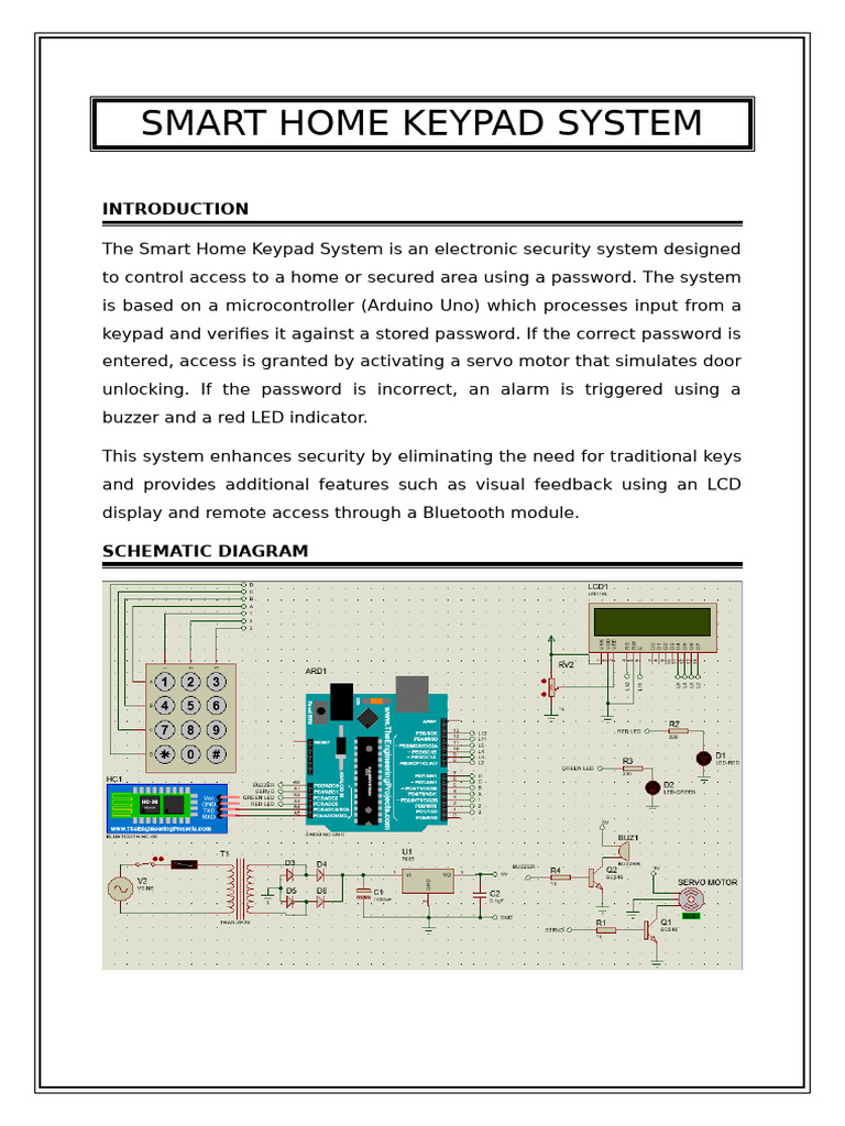 Smart Home Keypad System | PDF