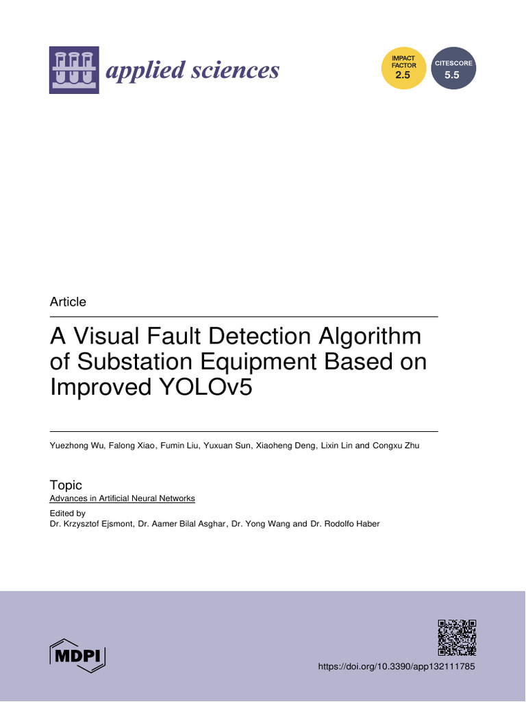 A Visual Fault Detection Algorithm of Substation Equipment Based on ...