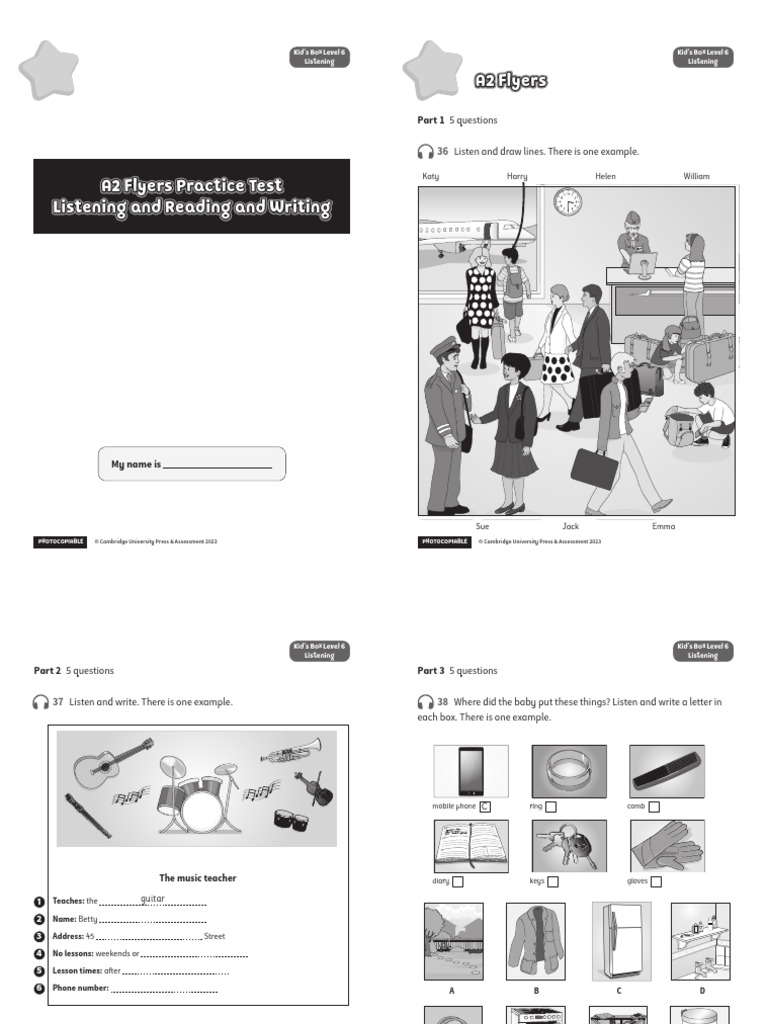 KidsBox Level6 A2 Flyers Practice Test | PDF | Farmer | Foods
